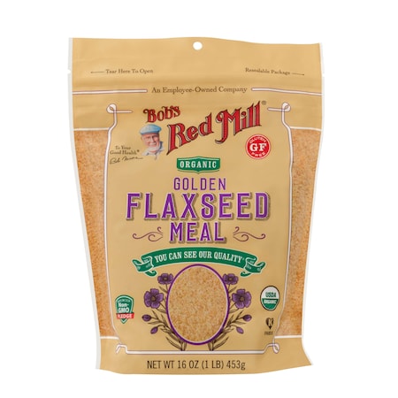 BOBS RED MILL NATURAL FOODS Bob's Red Mill Organic Golden Flaxseed Meal 16 oz. Bag, PK4 6035S164